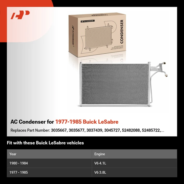 AC Condenser for 1977-1985 Buick LeSabre