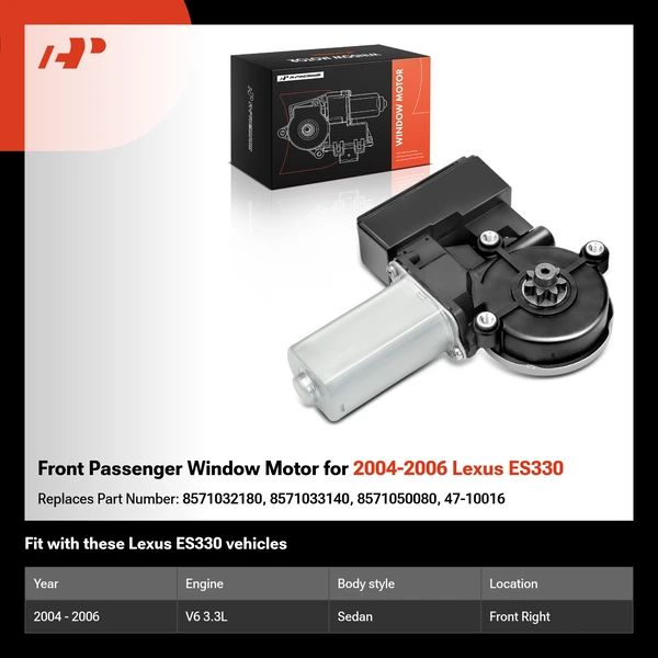 Front Passenger Window Motor for 2004-2006 Lexus ES330