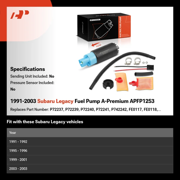 1991-2003 Subaru Legacy Fuel Pump A-Premium APFP1253