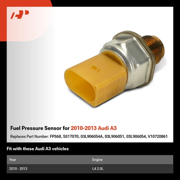 Fuel Pressure Sensor for 2010-2013 Audi A3