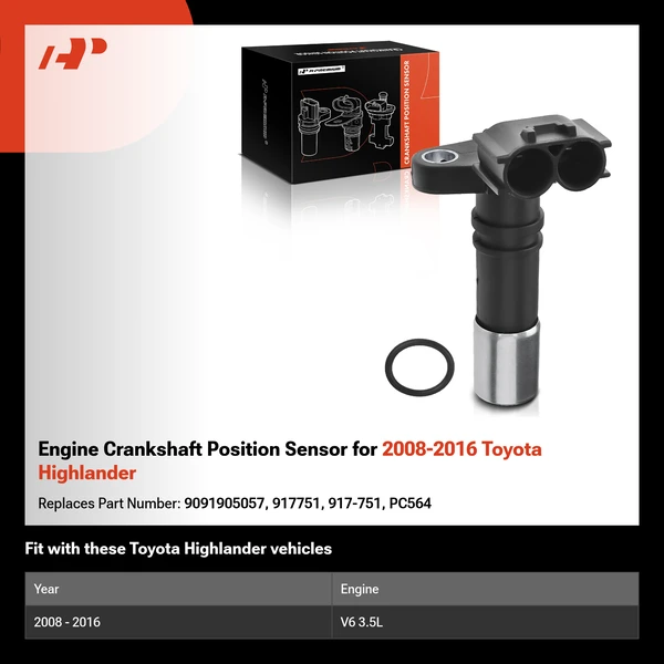 Engine Crankshaft Position Sensor for 2008-2016 Toyota Highlander