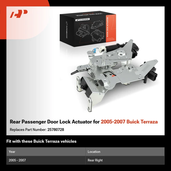 Rear Passenger Door Lock Actuator for 2005-2007 Buick Terraza