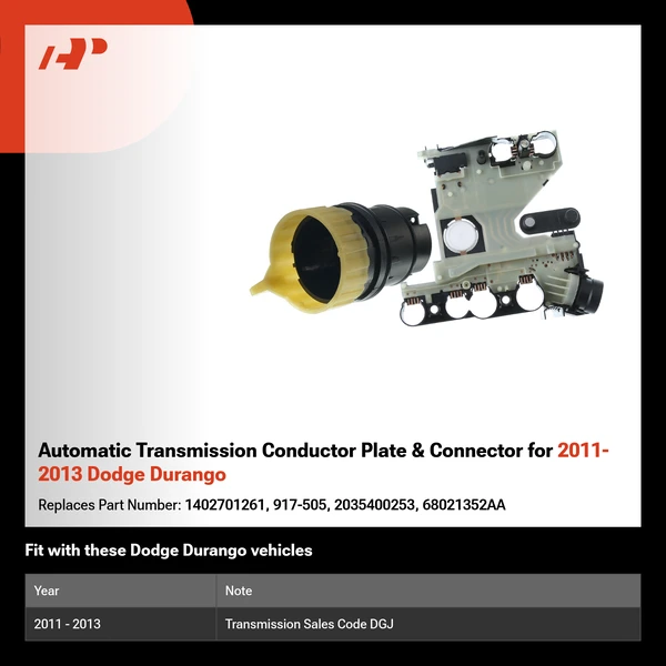 Automatic Transmission Conductor Plate & Connector for 2011-2013 Dodge Durango