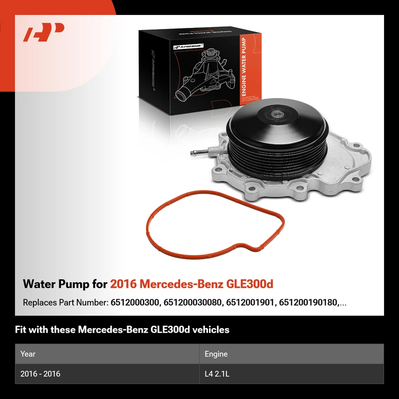 Water Pump for 2016 Mercedes-Benz GLE300d