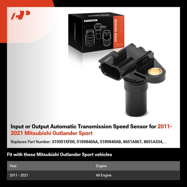 Input or Output Automatic Transmission Speed Sensor for 2011-2021 Mitsubishi Outlander Sport