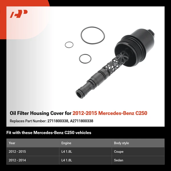 Oil Filter Housing Cover for 2012-2015 Mercedes-Benz C250
