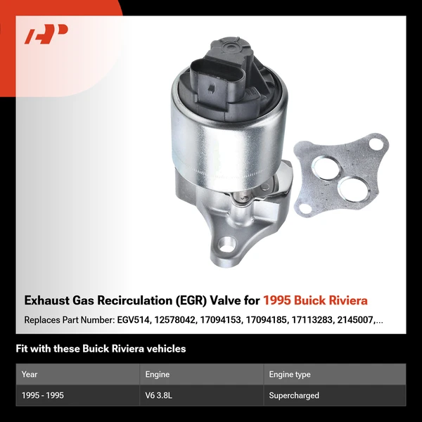 Exhaust Gas Recirculation (EGR) Valve for 1995 Buick Riviera