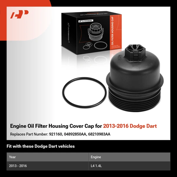 Engine Oil Filter Housing Cover Cap for 2013-2016 Dodge Dart
