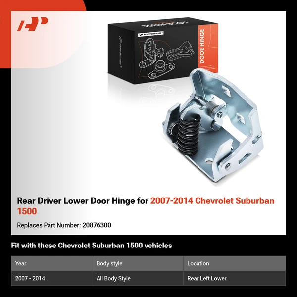 Rear Driver Lower Door Hinge for 2007-2014 Chevrolet Suburban 1500