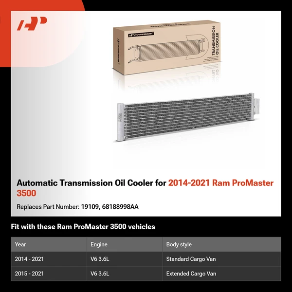 Automatic Transmission Oil Cooler for 2014-2021 Ram ProMaster 3500