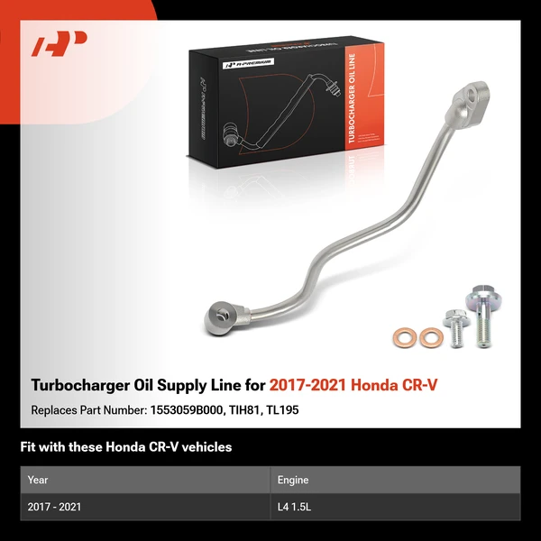 Turbocharger Oil Supply Line for 2017-2021 Honda CR-V