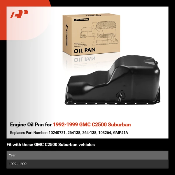 Engine Oil Pan for 1992-1999 GMC C2500 Suburban
