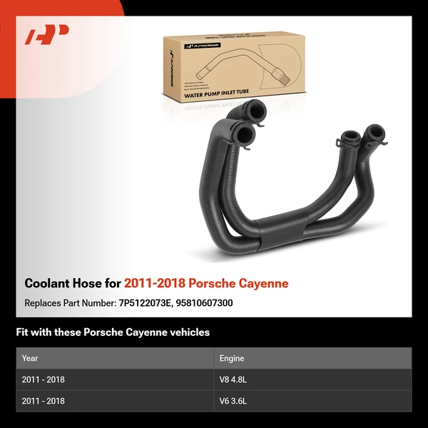 Coolant Hose for 2011-2018 Porsche Cayenne