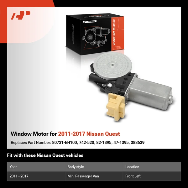Window Motor for 2011-2017 Nissan Quest