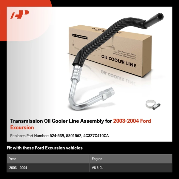 Transmission Oil Cooler Line Assembly for 2003-2004 Ford Excursion