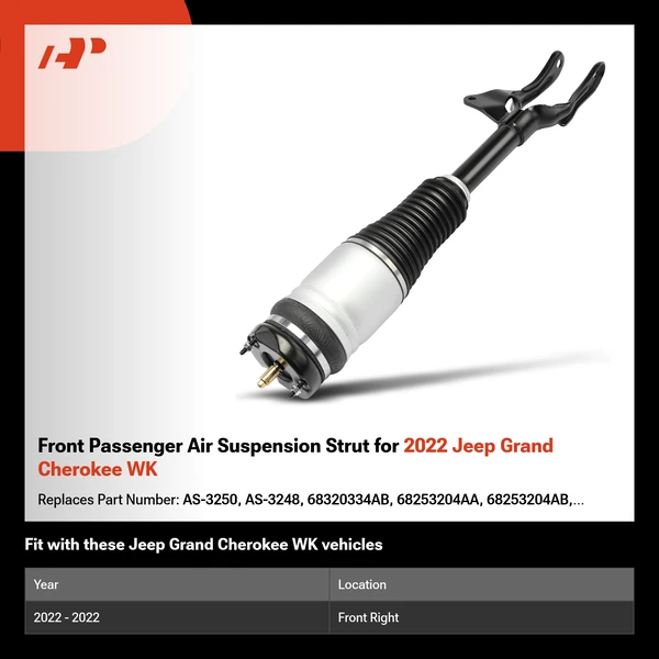 Front Passenger Air Suspension Strut for 2022 Jeep Grand Cherokee WK