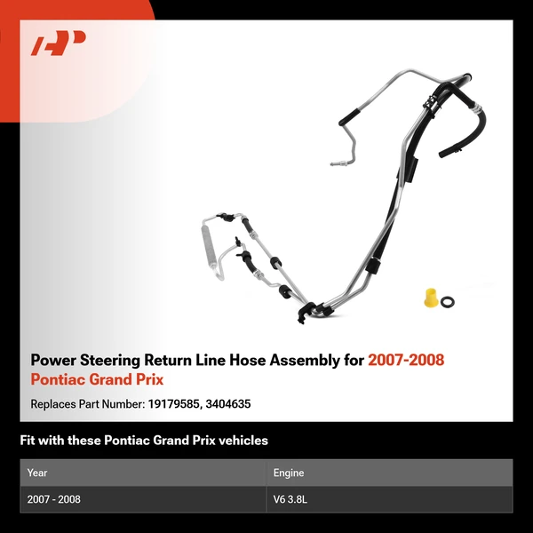 Power Steering Return Line Hose Assembly for 2007-2008 Pontiac Grand Prix