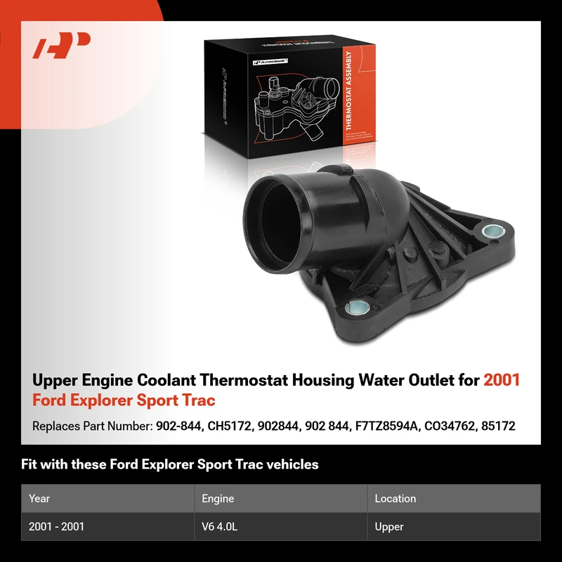 Upper Engine Coolant Thermostat Housing Water Outlet for 2001 Ford Explorer Sport Trac