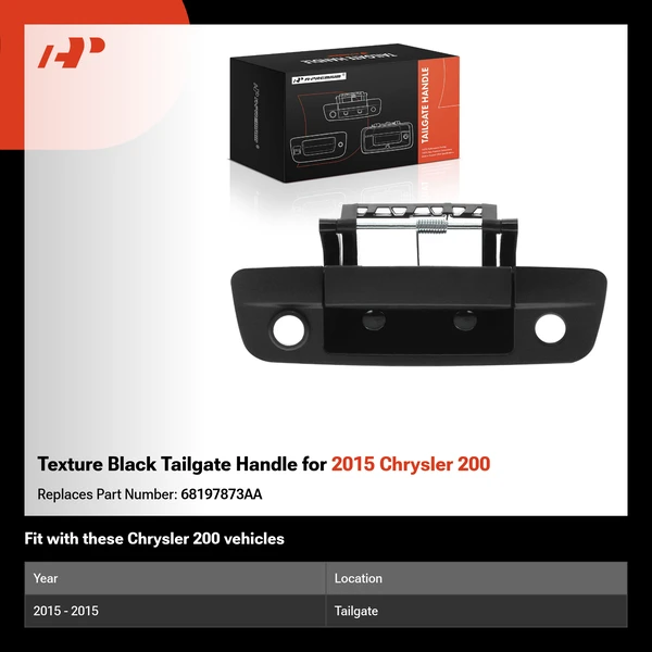 Texture Black Tailgate Handle for 2015 Chrysler 200