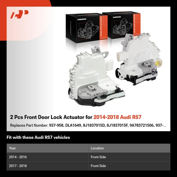 2 Pcs Front Door Lock Actuator for 2014-2018 Audi RS7