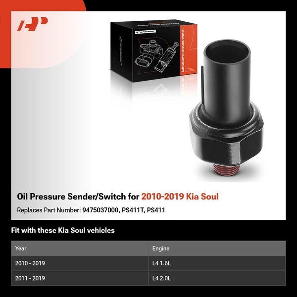 Oil Pressure Sender/Switch for 2010-2019 Kia Soul