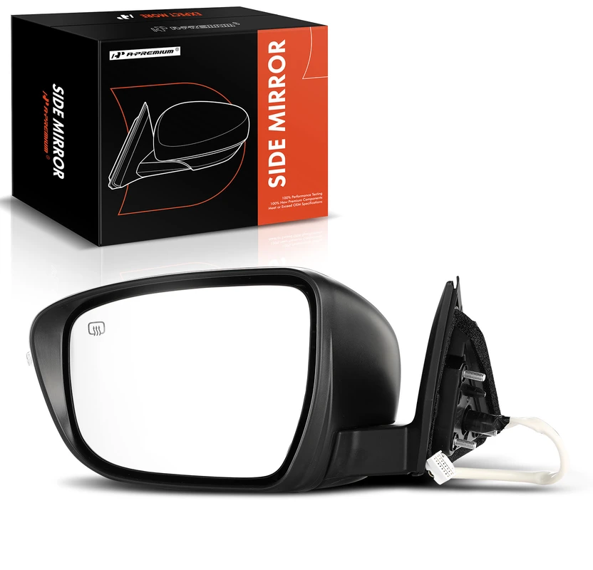 2018 Nissan Rogue Left Driver Side Mirror, Powered, with Heated, Black A-Premium APMI001