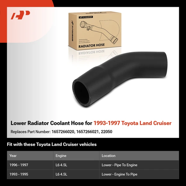 Lower Radiator Coolant Hose for 1993-1997 Toyota Land Cruiser