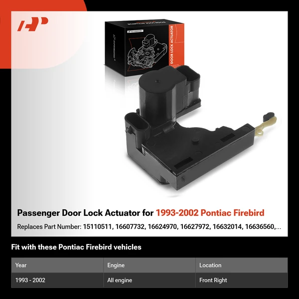 Passenger Door Lock Actuator for 1993-2002 Pontiac Firebird