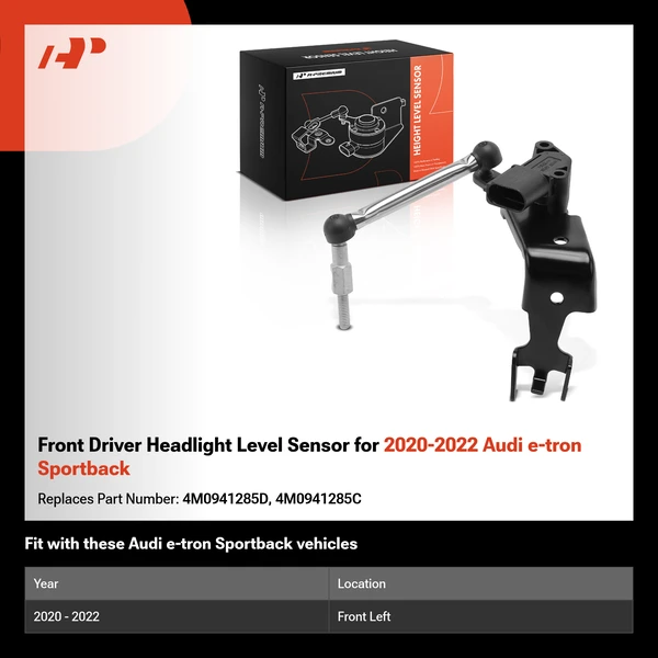 Front Driver Headlight Level Sensor for 2020-2022 Audi e-tron Sportback
