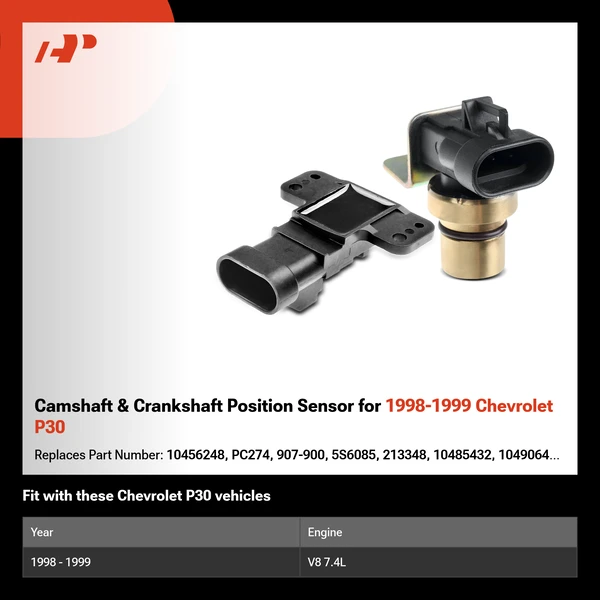 Camshaft & Crankshaft Position Sensor for 1998-1999 Chevrolet P30
