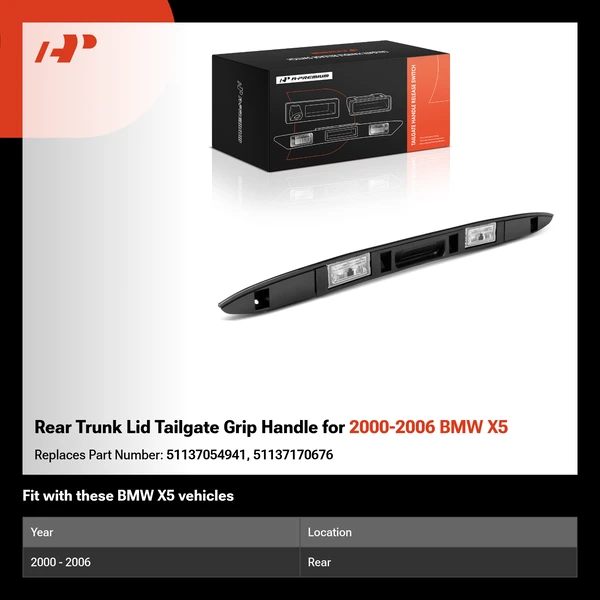 Rear Trunk Lid Tailgate Grip Handle for 2000-2006 BMW X5