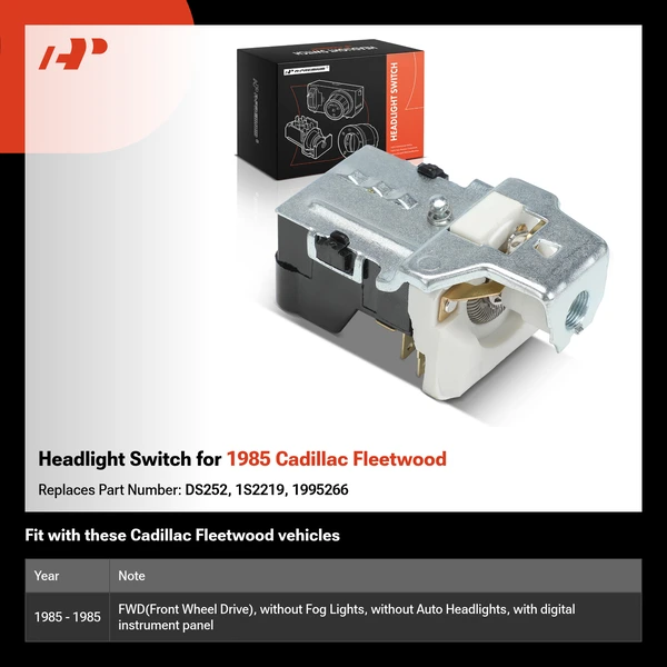 Headlight Switch for 1985 Cadillac Fleetwood