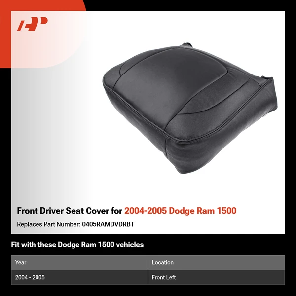 Front Driver Seat Cover for 2004-2005 Dodge Ram 1500