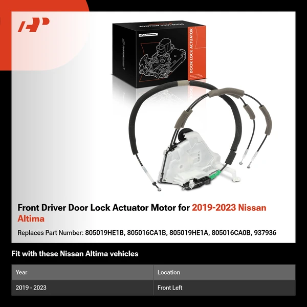 Front Driver Door Lock Actuator Motor for 2019-2023 Nissan Altima