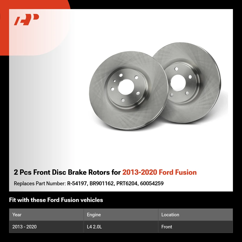2 Pcs Front Disc Brake Rotors for 2013-2020 Ford Fusion