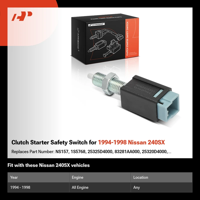 Clutch Starter Safety Switch for 1994-1998 Nissan 240SX