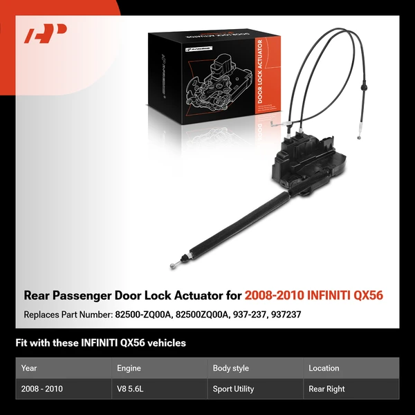 Rear Passenger Door Lock Actuator for 2008-2010 INFINITI QX56