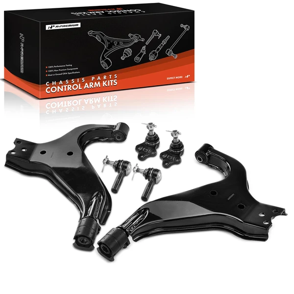 1997-2003 INFINITI QX4 A Set of 6 Control Arm Ball Joint and Tie Rod End Kit Front Side A-Premium APCA3206