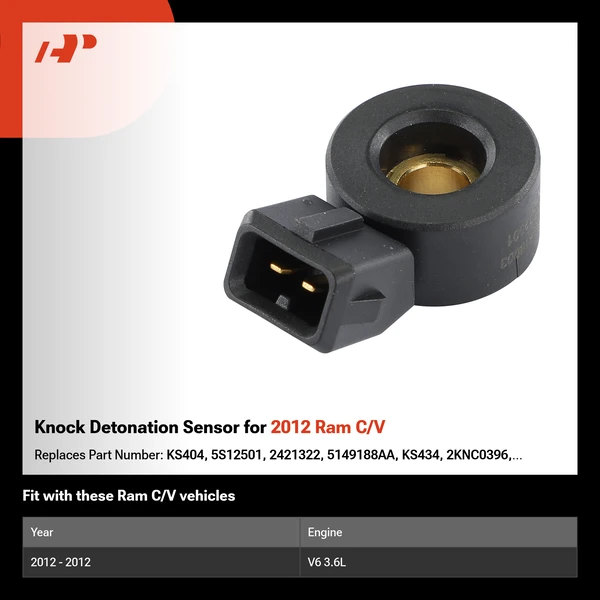 Knock Detonation Sensor for 2012 Ram C/V