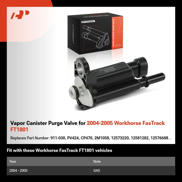 Vapor Canister Purge Valve for 2004-2005 Workhorse FasTrack FT1801