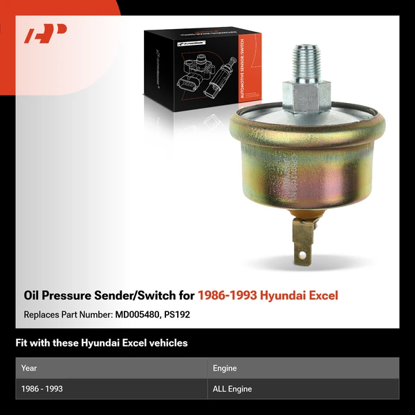 Oil Pressure Sender/Switch for 1986-1993 Hyundai Excel