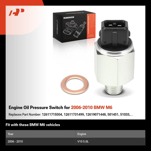 Engine Oil Pressure Switch for 2006-2010 BMW M6