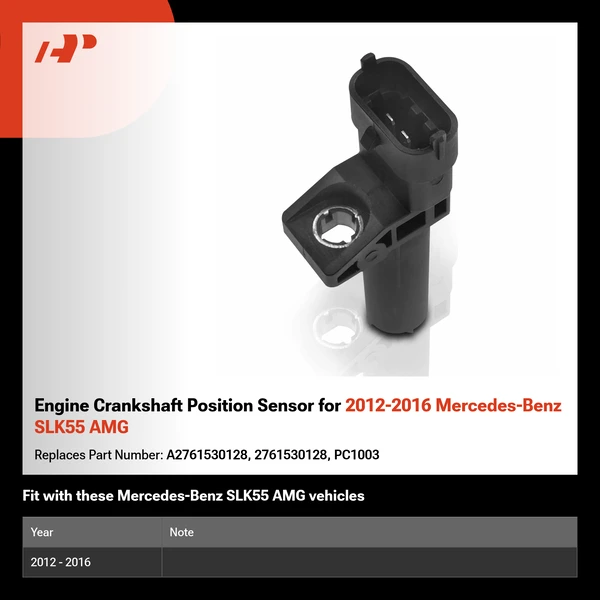 Engine Crankshaft Position Sensor for 2012-2016 Mercedes-Benz SLK55 AMG
