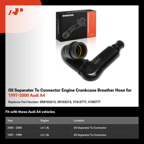 Oil Separator To Connector Engine Crankcase Breather Hose for 1997-2000 Audi A4