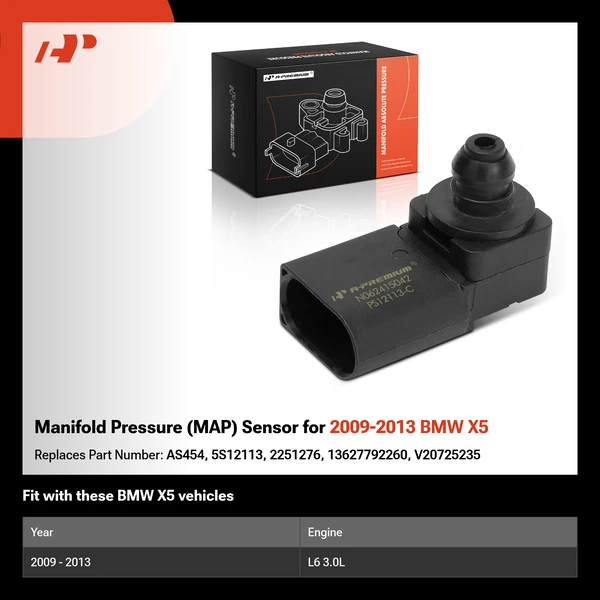 Manifold Pressure (MAP) Sensor for 2009-2013 BMW X5