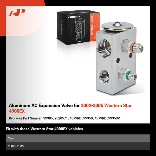 Aluminum AC Expansion Valve for 2002-2006 Western Star 4900EX