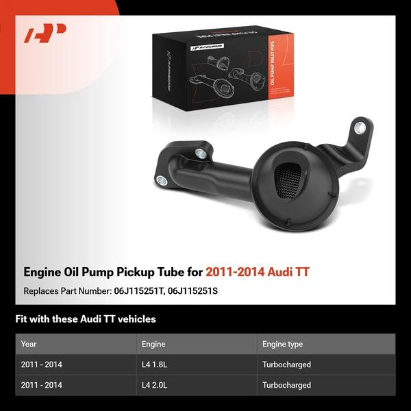 Engine Oil Pump Pickup Tube for 2011-2014 Audi TT