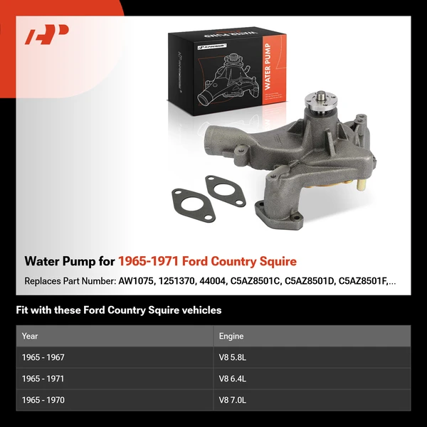 Water Pump for 1965-1971 Ford Country Squire