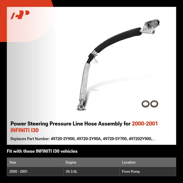 Power Steering Pressure Line Hose Assembly for 2000-2001 INFINITI I30