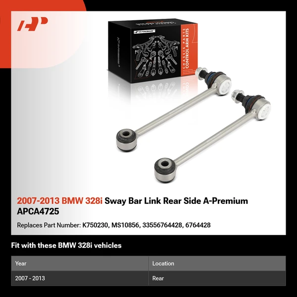 2007-2013 BMW 328i Sway Bar Link Rear Side A-Premium APCA4725